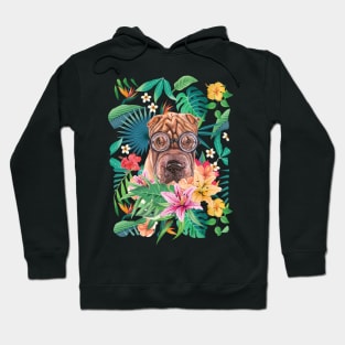 Tropical Red Shar Pei 3 Hoodie